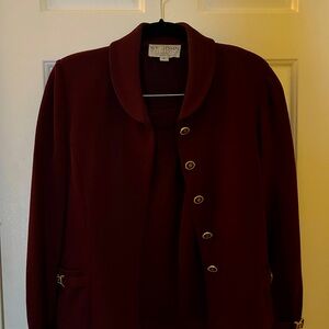 St. John Collection 3pcs size 6 jacket size maroon size 4 skirts petite
